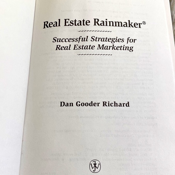 REAL ESTATE RAINMAKER by DAN GOODER RICHARD HB EUC - Picture 2 of 9